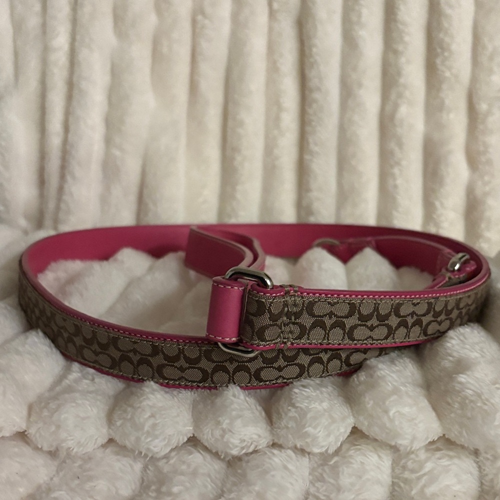 Coach Pink and Brown pet leash